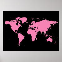 black and pink world map for women