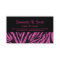 Black and Pink Zebra Professional Business Card