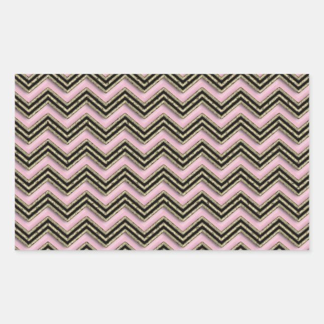 Black and Pink Zigzag Pattern Sticker (Front)