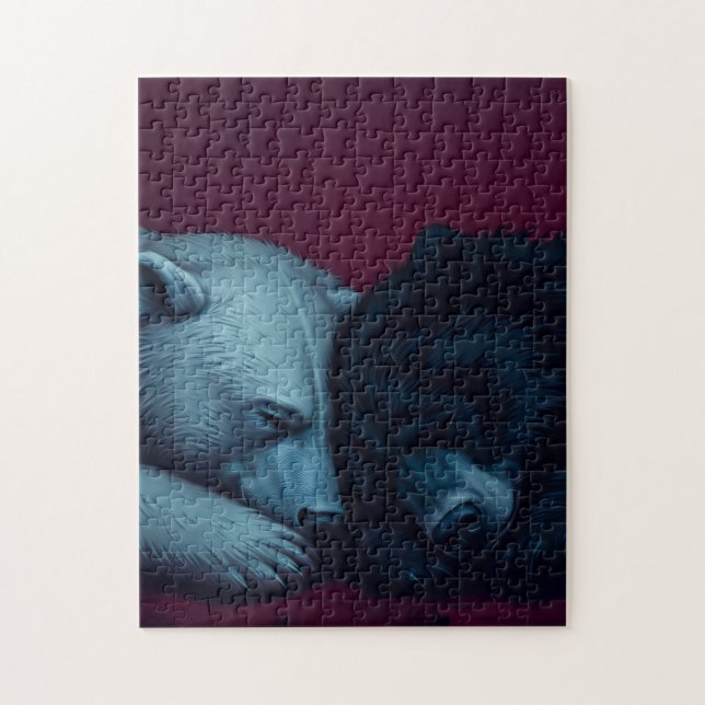 Black and Polar Bear Jigsaw Puzzle (Vertical)