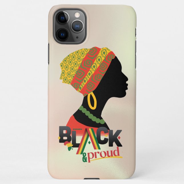 Black And Proud African American Girl  iPhone Case (Back)