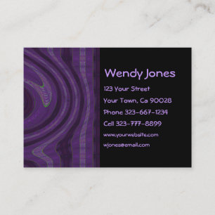 black and purple abstract business card