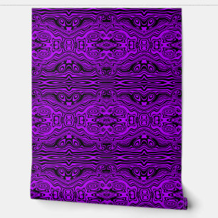Black and Purple Abstract Pattern Custom Colours Wallpaper