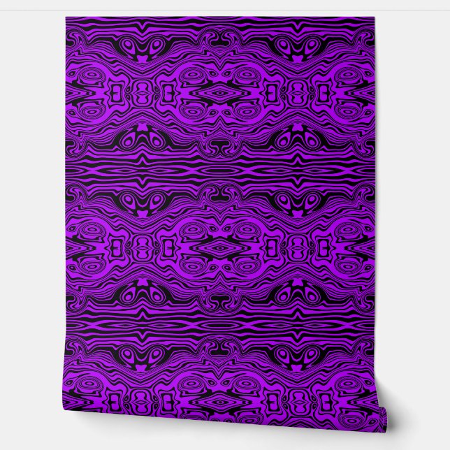 Black and Purple Abstract Pattern Custom Colours Wallpaper (Unrolling)