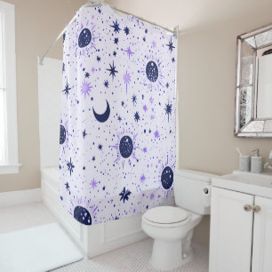 Black and Purple Celestial Sun Moon Stars