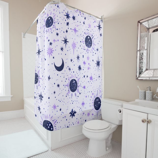 Black and Purple Celestial Sun Moon Stars (In Situ)
