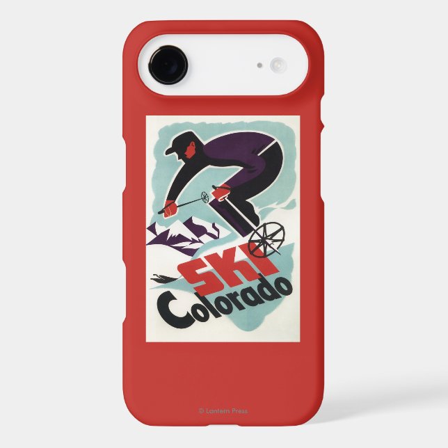 Black and Purple Clothed Skier Case-Mate iPhone Case (Back)