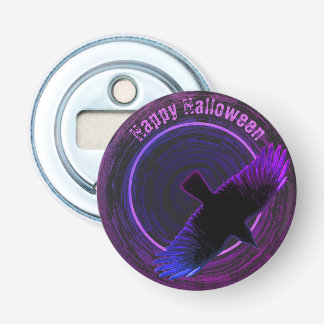Black and Purple Crow Bottle Opener