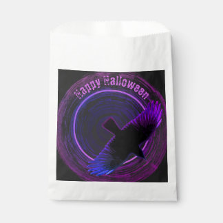 Black and Purple Crow Favour Bag