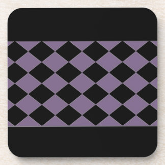 Black and Purple Diamonds Coaster