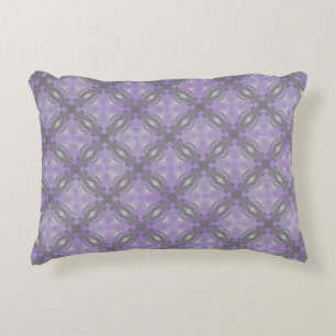 Black and Purple Diamonds with Waves Accent Pillow