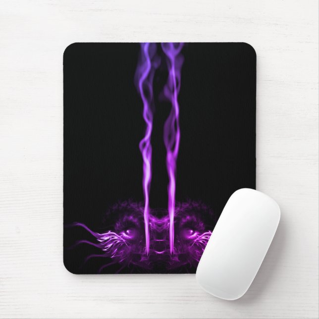 Black and Purple Dragon Smoke Mouse Pad (With Mouse)