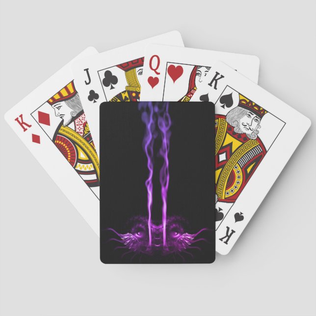 Black and Purple Dragon Smoke Playing Cards (Back)