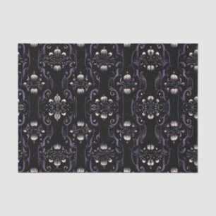 Black and Purple Gothic Pattern #5   Tissue Paper