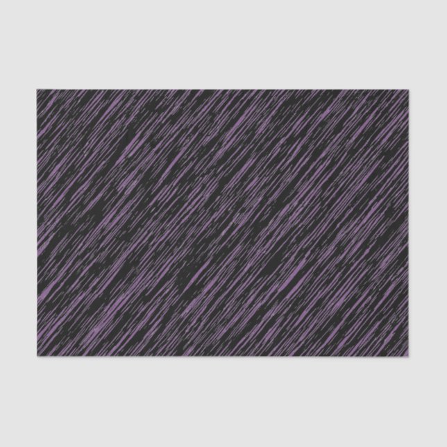 Black and Purple Grunge Pattern Tissue Paper (Front)