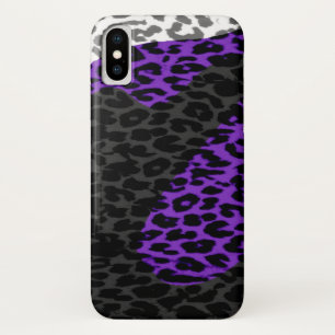 Black and Purple Leopard Print Case-Mate iPhone Case