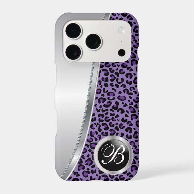 Black and Purple Leopard Print | Monogram (Back)