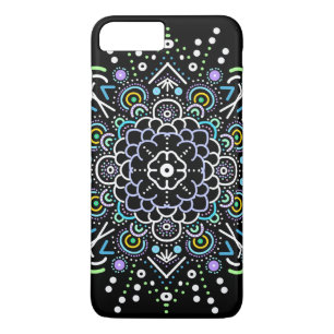 Black and Purple Mandala Abstract Colourful  Case-Mate iPhone Case