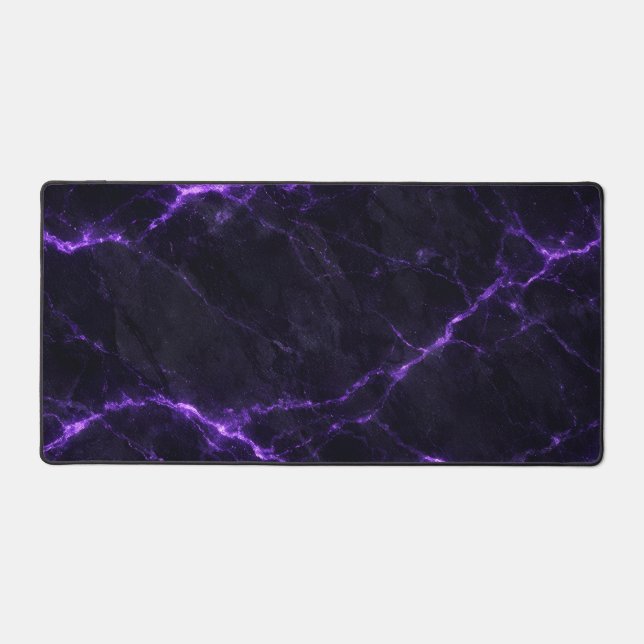 Black and Purple Marble Mouse Pad (Recto)