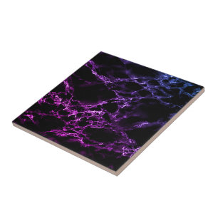 Black and Purple Marble Stone Ceramic Tile