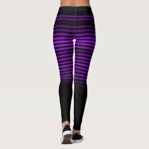 Black and purple or Custom Colour Striped Leggings