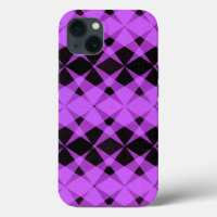 Black and purple stars pattern Case-Mate iPhone ca