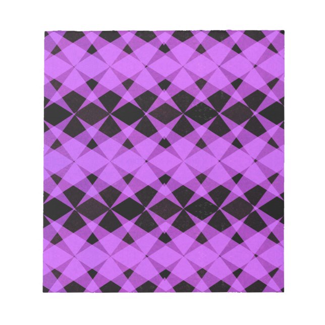 Black and purple stars pattern notepad (Front)