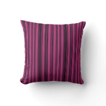 Black and Raspberry Coloured Stripe