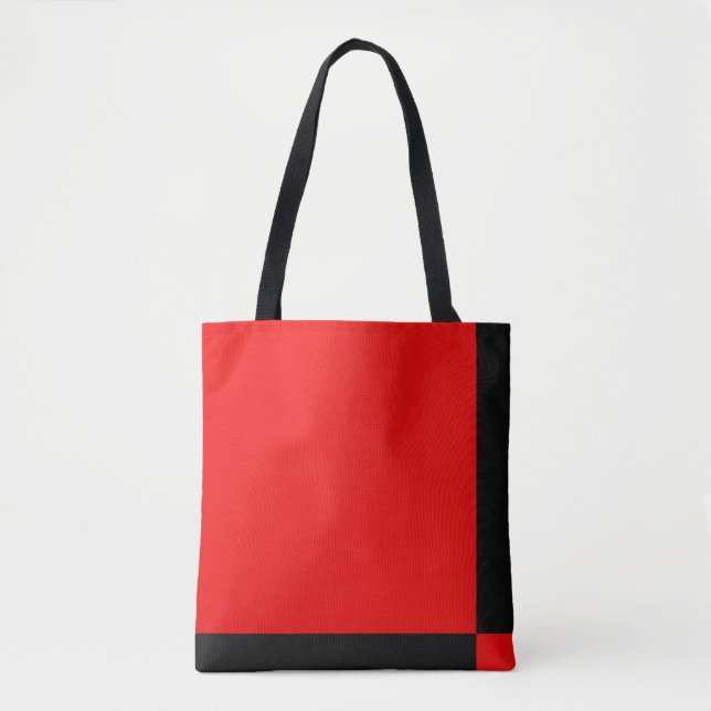 Black and Red Abstract Pattern Tote Bag (Front)