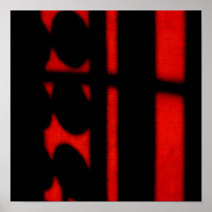 Black and Red Abstract Poster