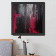 Black and Red Abstract Wall Art 