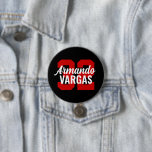 Black and Red Athlete Jersey Number 3 Inch Round Button<br><div class="desc">Cheer on your favourite sports team, football player or just show off your school pride with a custom personalized spirit button! Personalize with a player's jersey number or other custom text. Perfect for football, basketball, baseball and soccer games! Create custom pins for the whole team, cheerleaders, parents and siblings to...</div>