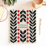 Black and Red Botanical Leaves Berries Custom Name Planner<br><div class="desc">Embrace the beauty of nature with this elegant planner featuring a botanical pattern with stylized black leaves and red berries on a cream background. Imagine yourself jotting down your dreams and appointments amidst this symphony of nature. Personalize it with your name and let this planner be your companion on your...</div>