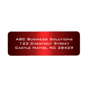 Black and Red Business Return Address Sticker