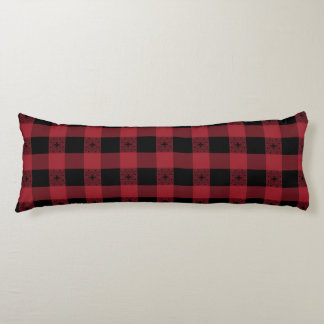 Black And Red Celtic Plaid Body Pillow