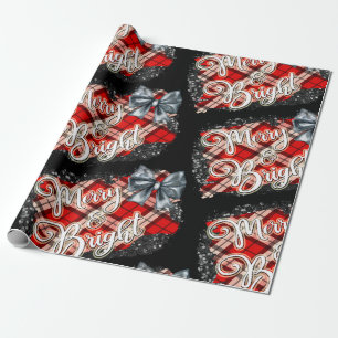 Black and Red Christmas Wrapping Paper