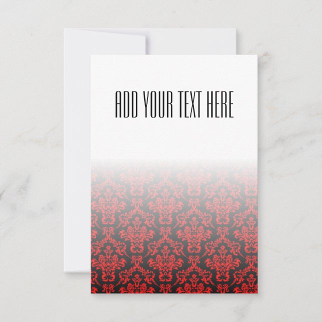 Black and Red Damask Pattern (Front)