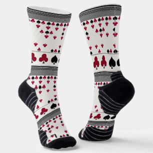 black and red, fashion pattern socks