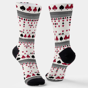 black and red, fashion pattern socks