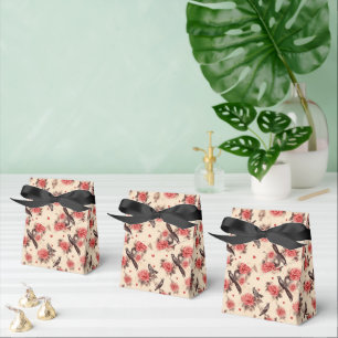 Black and Red Gothic Pattern  Favor Box