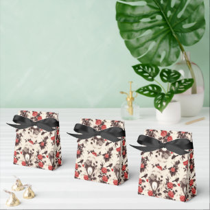 Black and Red Gothic Pattern  Favor Box