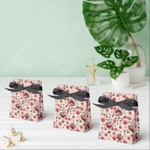 Black and Red Gothic Pattern  Favor Box