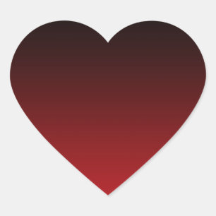 Black and red gradient.  heart sticker