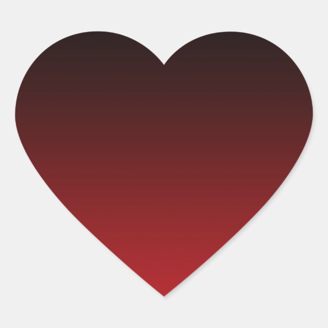 Black and red gradient.  heart sticker (Front)