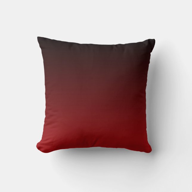Black and red gradient.  throw pillow (Front)