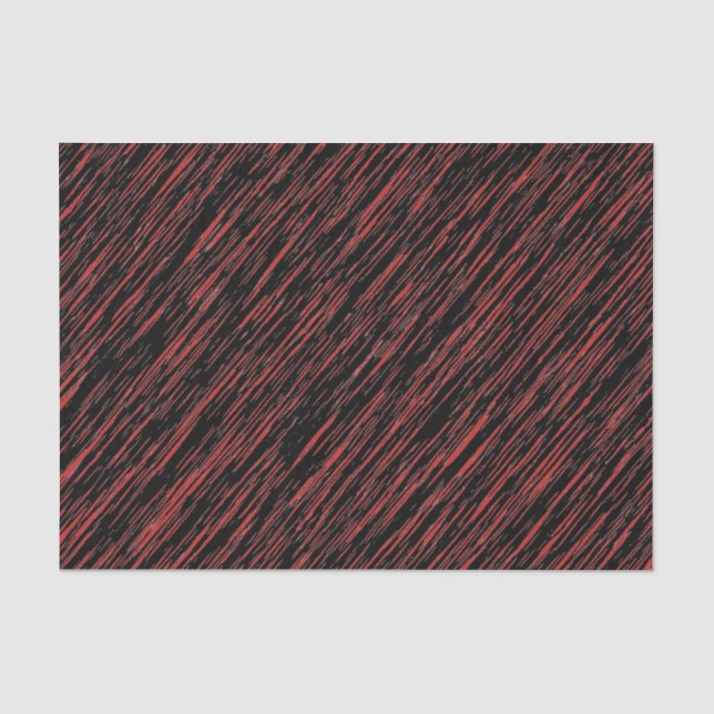 Black and Red Grunge Pattern Tissue Paper (Front)