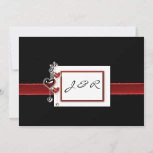 Black and red invitation