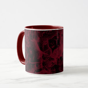 Black and red marble pattern. mug