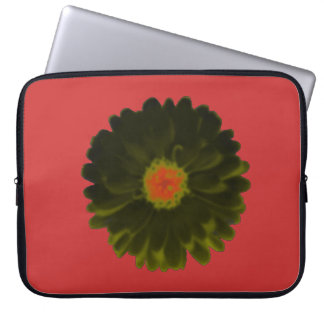Black and Red Marigold Laptop Bag
