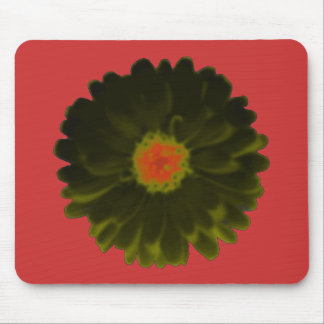 Black and Red Marigold Mousepad